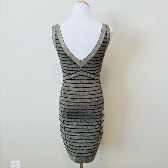 GUESS Arianna Lure Bandage Dress Gold Size Small - Picture 5 of 8